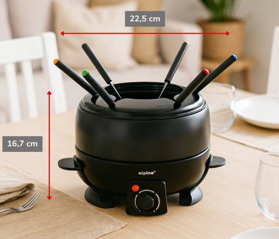 Komplet za fondue Alpina 800W, 2.3L 7