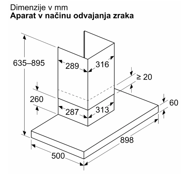Stenska napa Bosch DWB93BC60 4