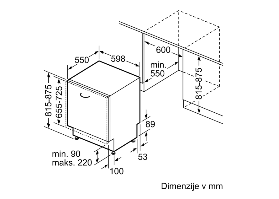 Vgradni pomivani stroj Bosch SMD6ECX21E 5