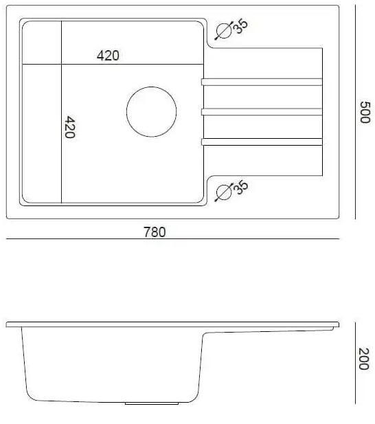 Pomivalno korito Quadron Peter 111 - črno 5