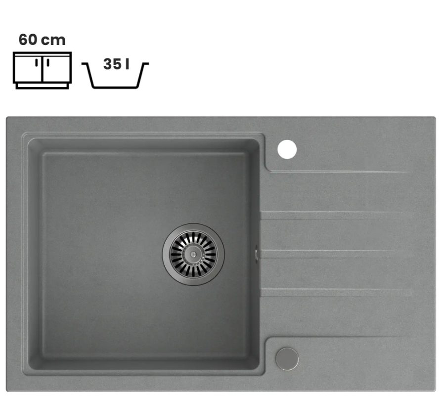 Pomivalno korito Quadron Peter 111 - sivo 2