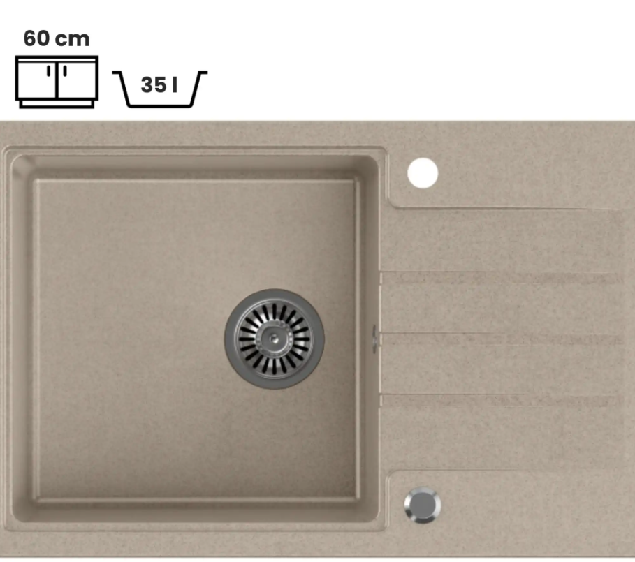 Pomivalno korito Quadron Peter 111 - bež 2