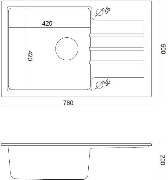 Pomivalno korito Quadron Peter 111 - bež 4