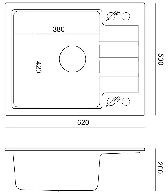 Pomivalno korito Quadron Peter 116 - sivo 4