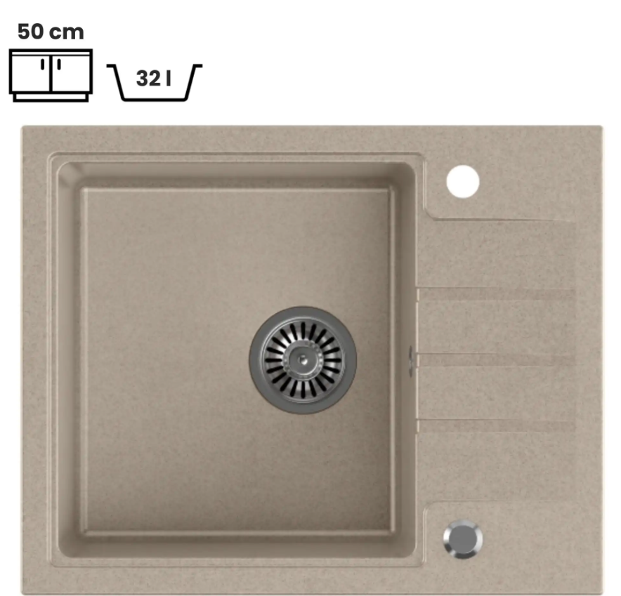 Pomivalno korito Quadron Peter 116 - bež 2