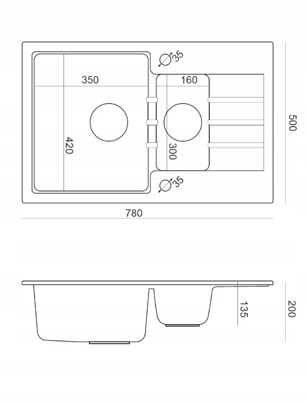Pomivalno korito Quadron Peter 156 - sivo 4