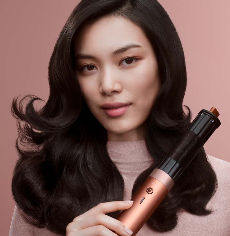 Oblikovalnik las Dyson Airwrap Co-anda 2x Straight+Wavy Amber Silk 3