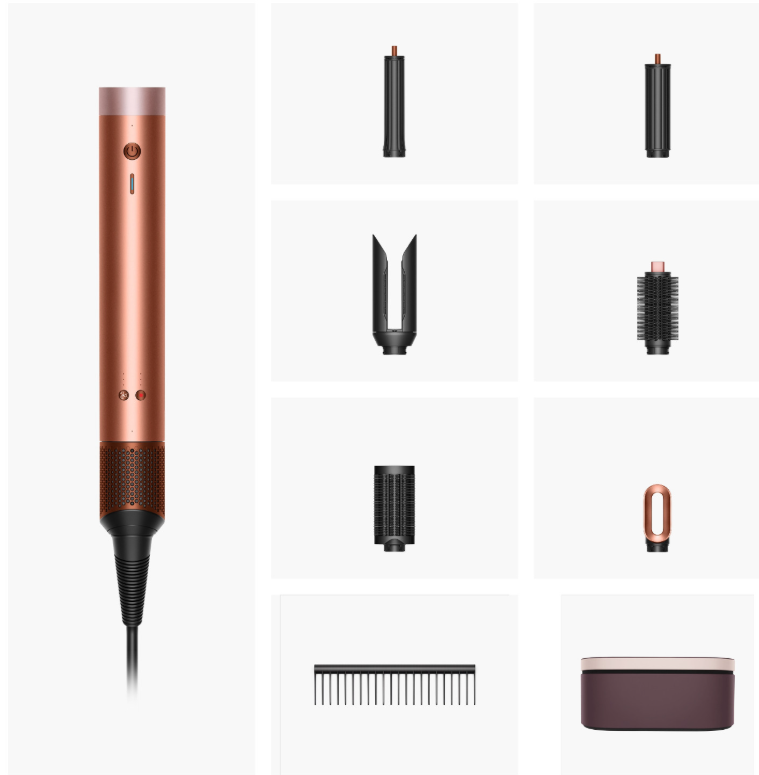 Oblikovalnik las Dyson Airwrap Co-anda 2x Straight+Wavy Amber Silk 4