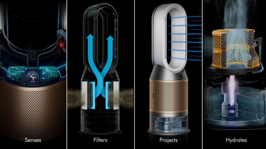 Ventilator in čistlnik zraka Dyson PH05 Purifier Humidify+Cool PH2 De-NOx White/Gold 3