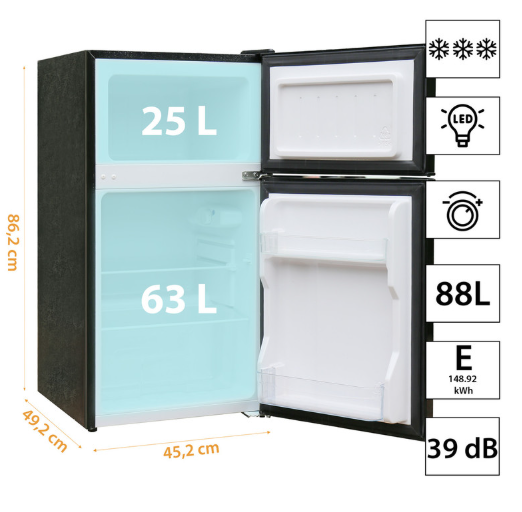 Kombinirani hladilnik z zamrzovalnikom Manta MM545D - črn 4