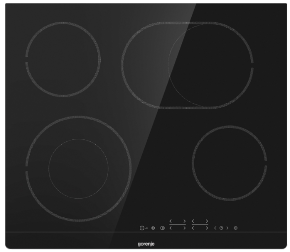 Steklokeramična kuhalna plošča Gorenje ECT643BSC 1
