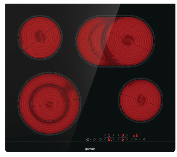 Steklokeramična kuhalna plošča Gorenje ECT643BSC 3