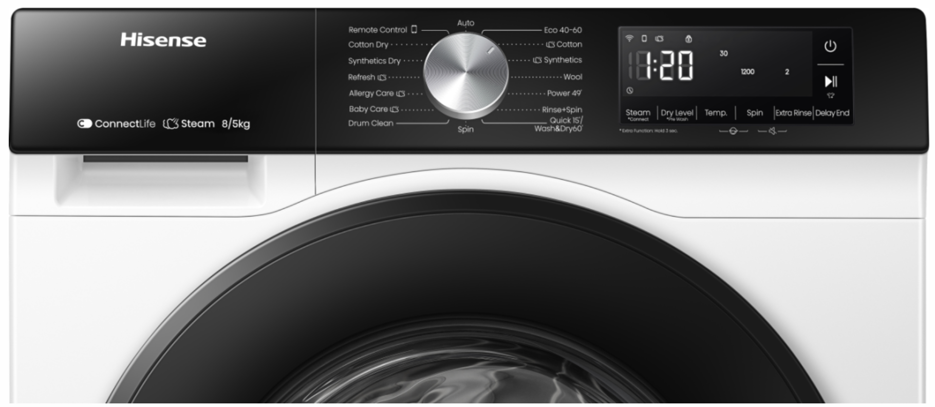 Pralno-sušilni stroj Hisense WD3S8043BW3 5