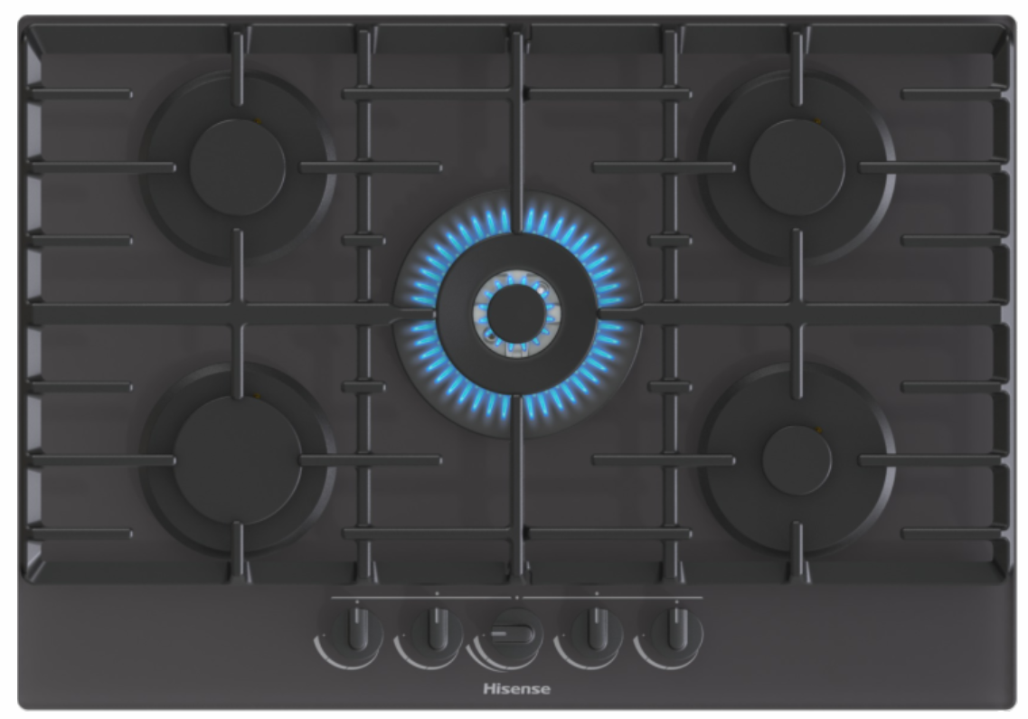 Plinska kuhalna plošča Hisense GG773B 1