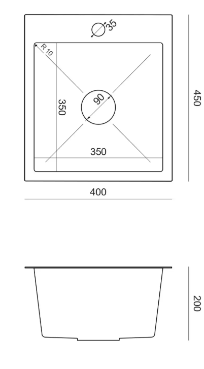 Pomivalno korito Quadron Luke 90 4