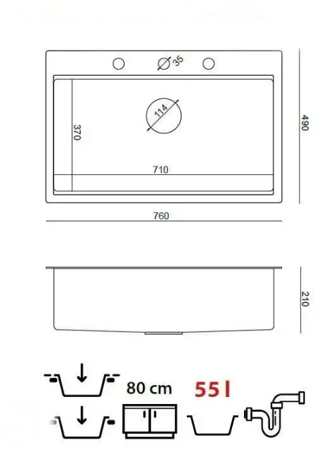 Pomivalno korito Quadron Burt Workstation z dodatki 6