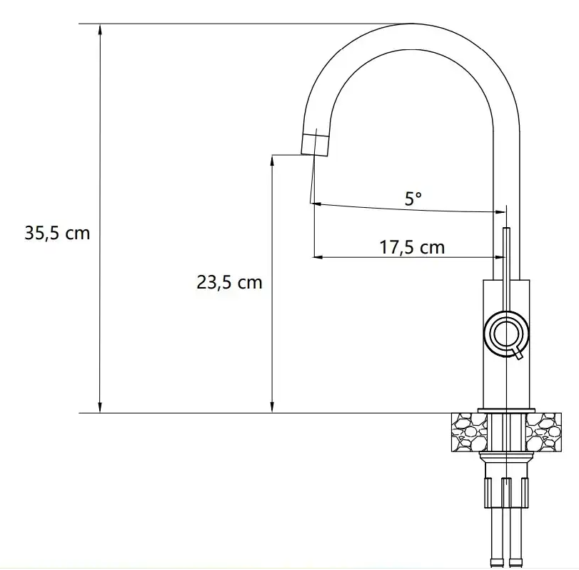 Kuhinjska armatura Quadron Jodie - srebrna 2