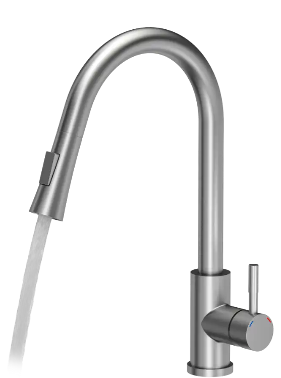 Kuhinjska armatura Quadron Julia - srerbna 2