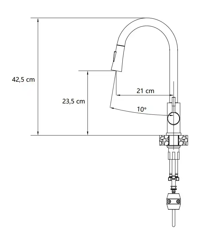 Kuhinjska armatura Quadron Julia - črna 4