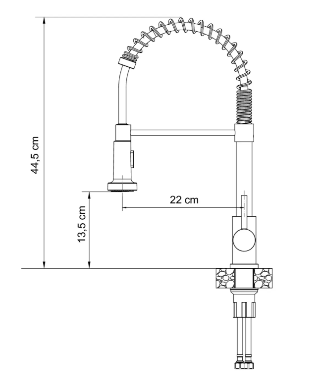 Kuhinjska armatura Quadron Salma - krom 2
