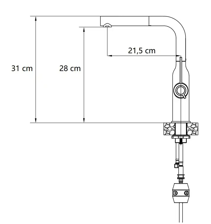 Kuhinjska armatura Quadron Angelina - črna 2