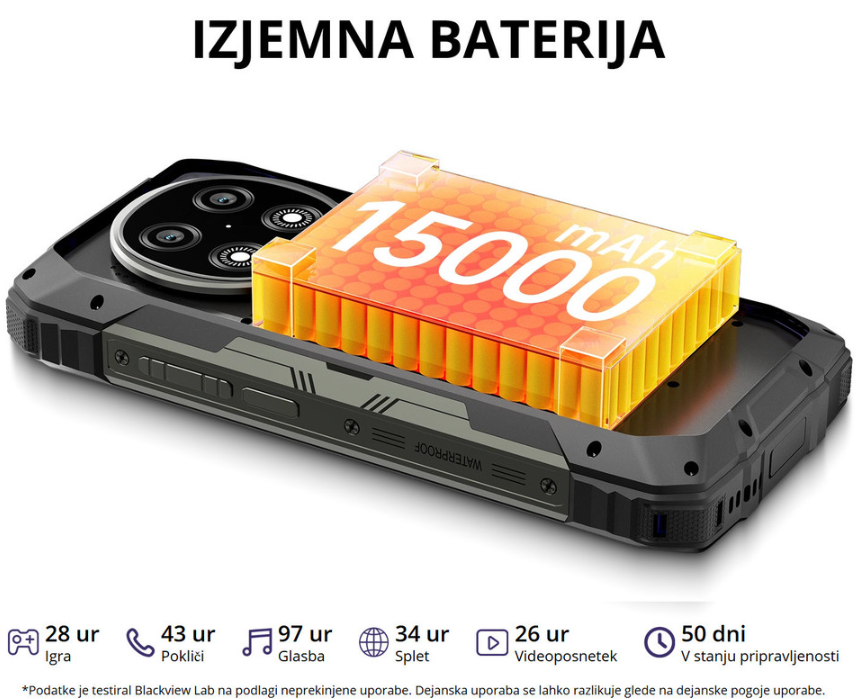 Pametni robustni telefon Blackview ROCK 2 - oranžen 2