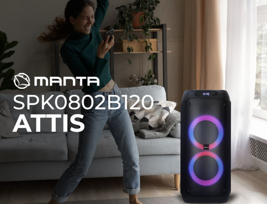 Prenosni karaoke zvočnik Manta SPK0802B120 ATTIS 7
