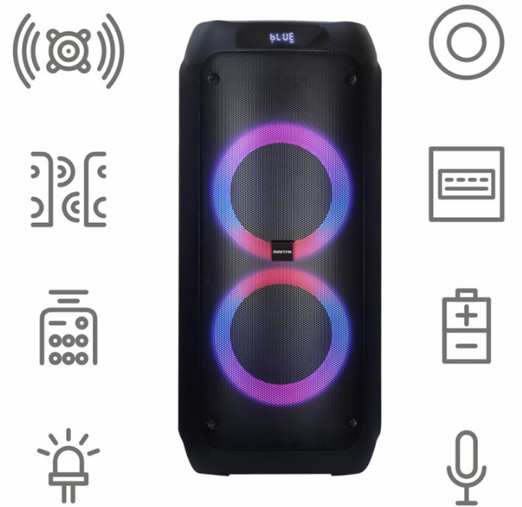 Prenosni karaoke zvočnik Manta SPK0802B120 ATTIS 8