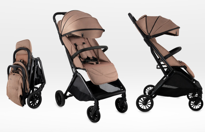 Otroški voziček MoMi ANDREA -  črno-rjav 2