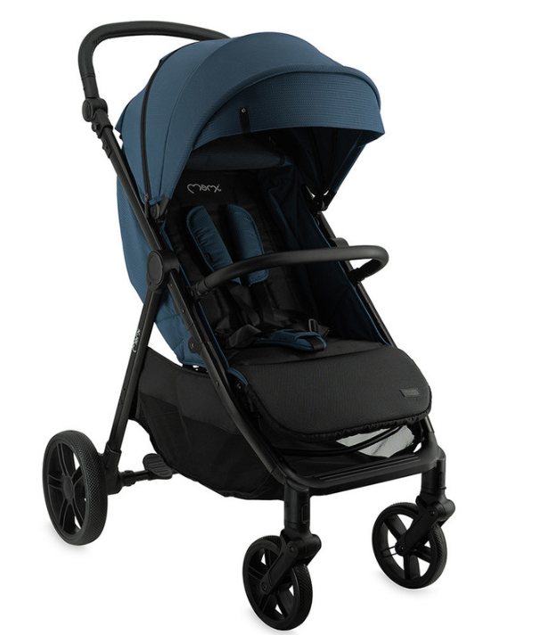 Otroški voziček MoMi CLARA - črno-moder 2