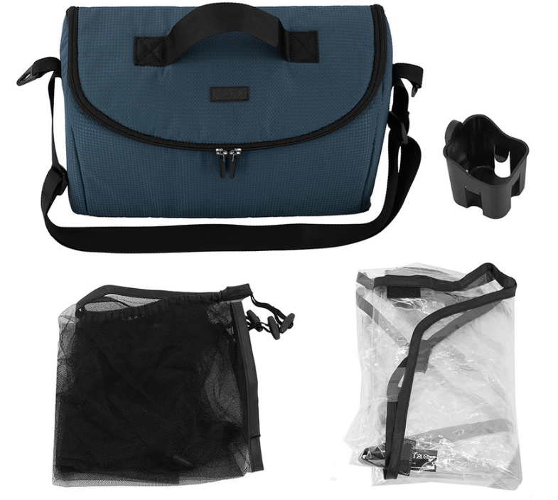 Otroški voziček MoMi CLARA - črno-moder 6