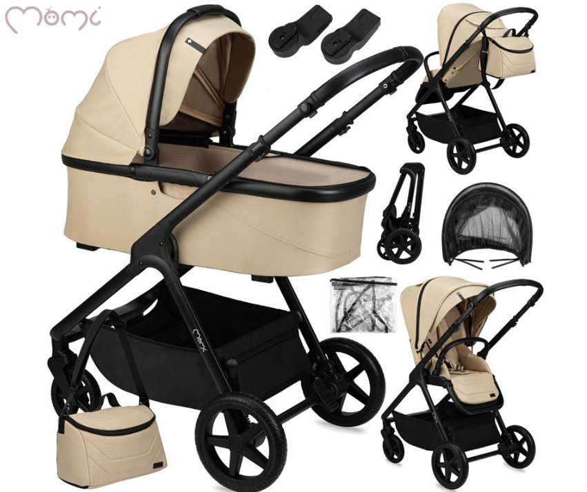 Otroški voziček MoMi GISELLE 2v1 - bež 1