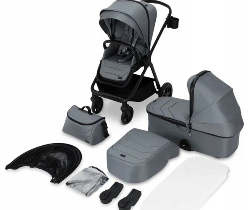 Otroški voziček MoMi GISELLE 2v1 -  siv 7