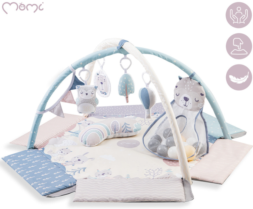 Otroška igralna podloga MoMi PASTEL 2v1 - pastelne barve 1