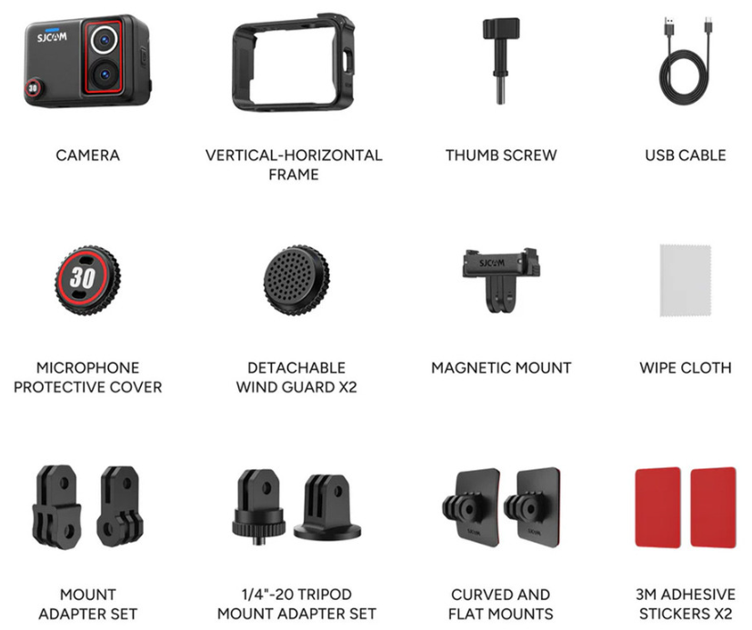 Akcijska kamera Sjcam SJ30 + Standard kit 4