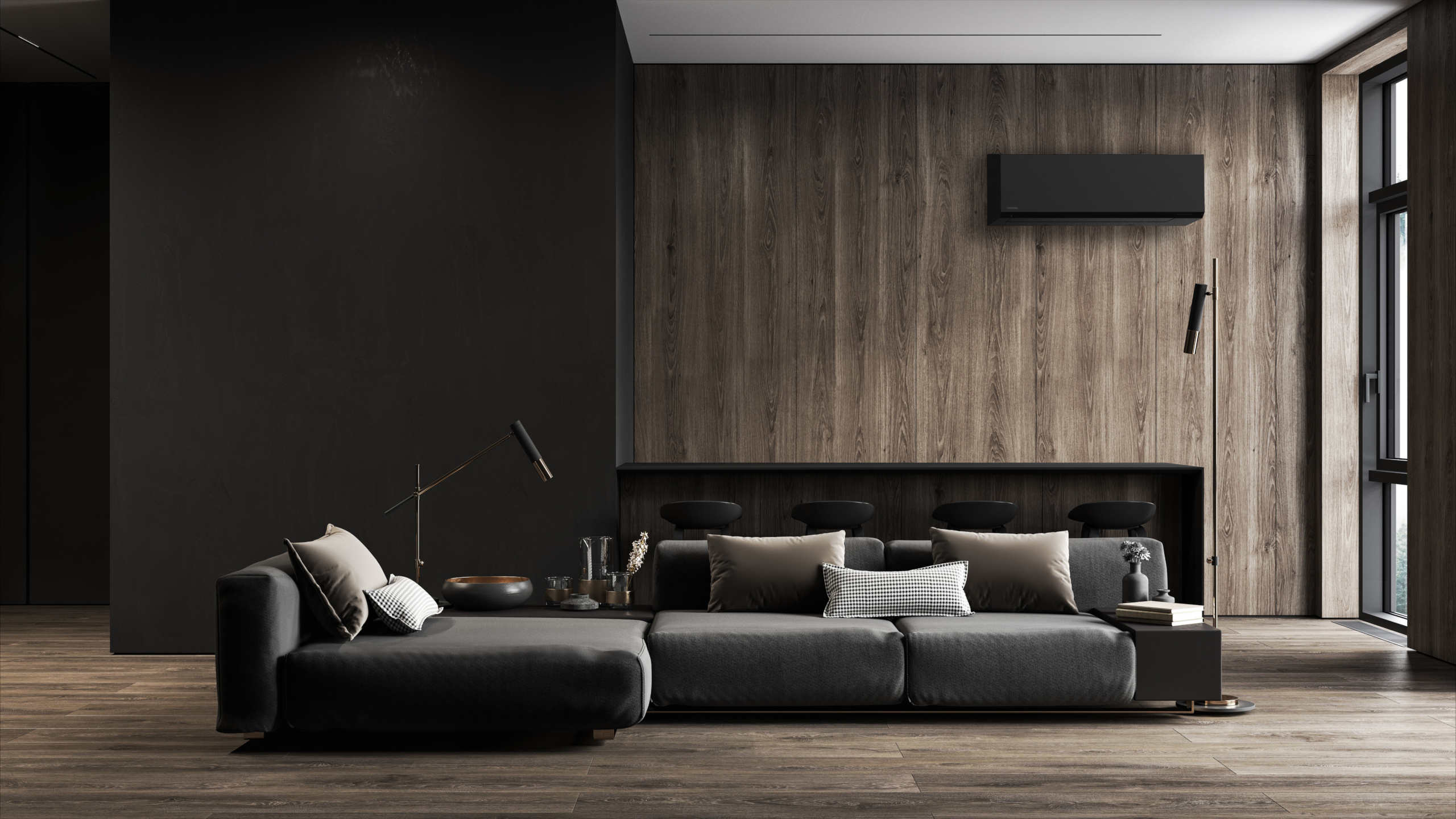 Klimatska naprava Toshiba Shorai Edge 2,5kW črna + osnovna montaža 4