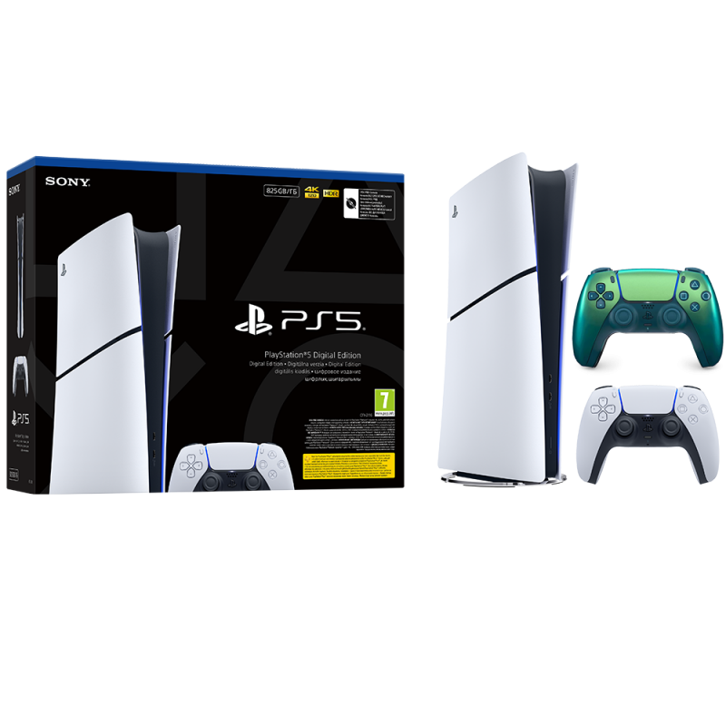 Igralna konzola PlayStation 5 Slim Digital, 825GB + dodaten kontroler (c. teal) 1