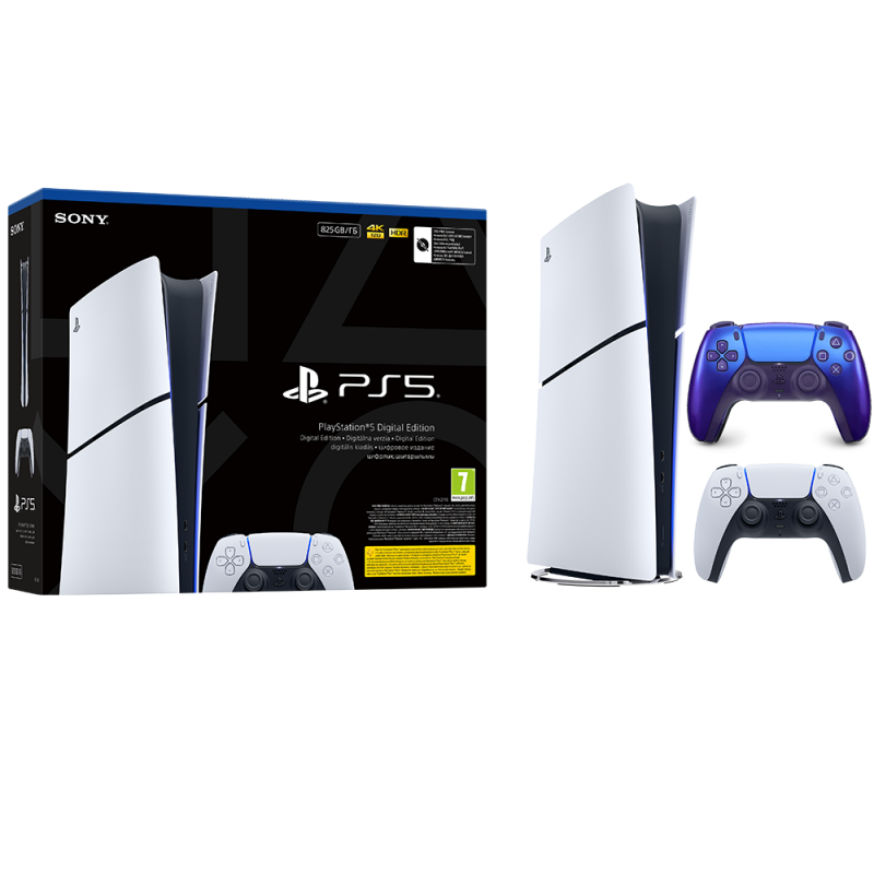 Igralna konzola PlayStation 5 Slim Digital, 825GB + dodaten kontroler (c.indigo) 1