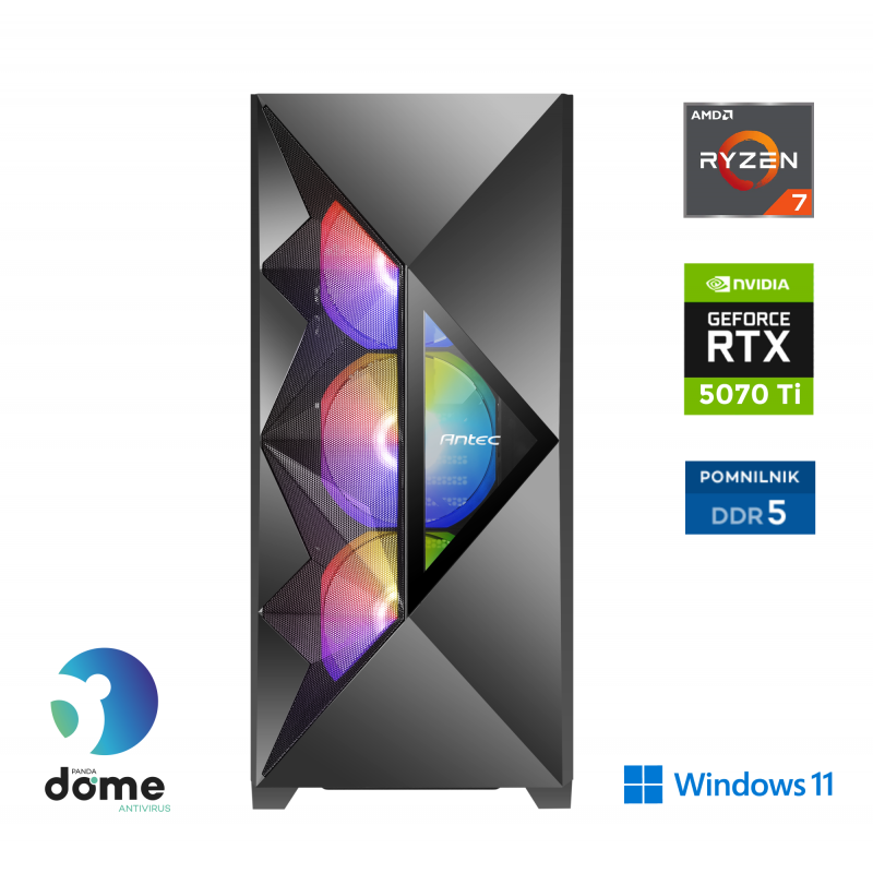 Računalnik ANNI Gamer Extreme R7 9700X / RTX 5070 Ti / 32 GB / 2 TB / W11H 1