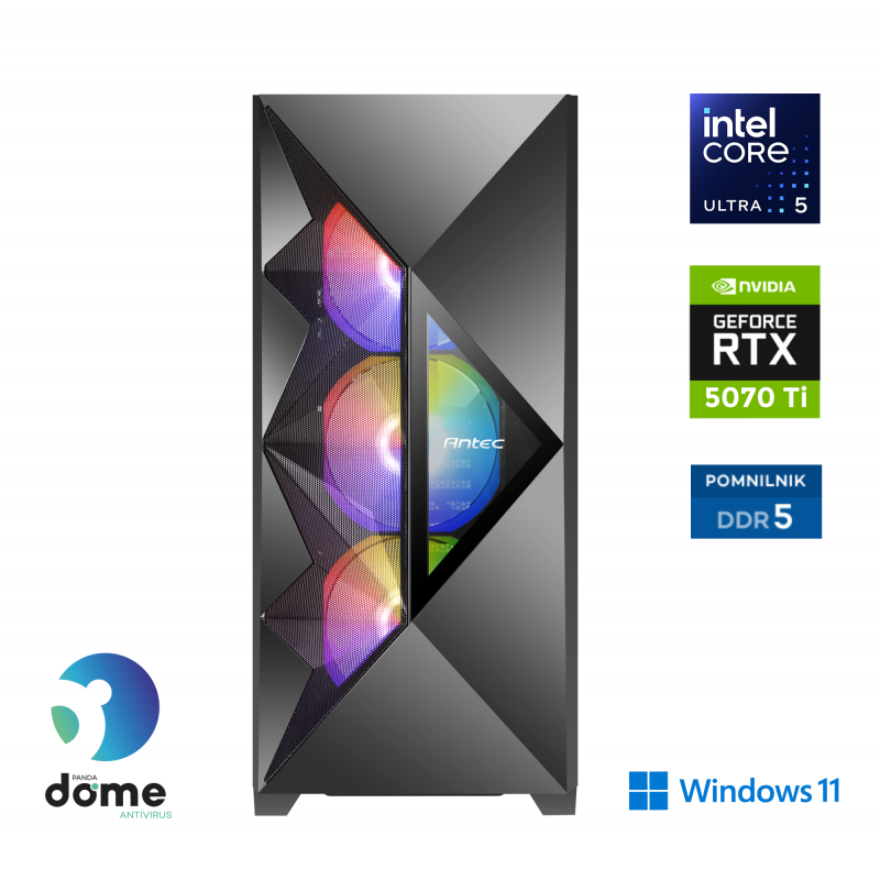 Računalnik ANNI Gamer Extreme Ultra 5 245KF / RTX 5070 Ti / 32 GB / 2 TB / W11H 1